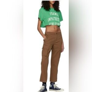 Frame Women’s Relaxed Utility Pants In Washed Latte Size 27